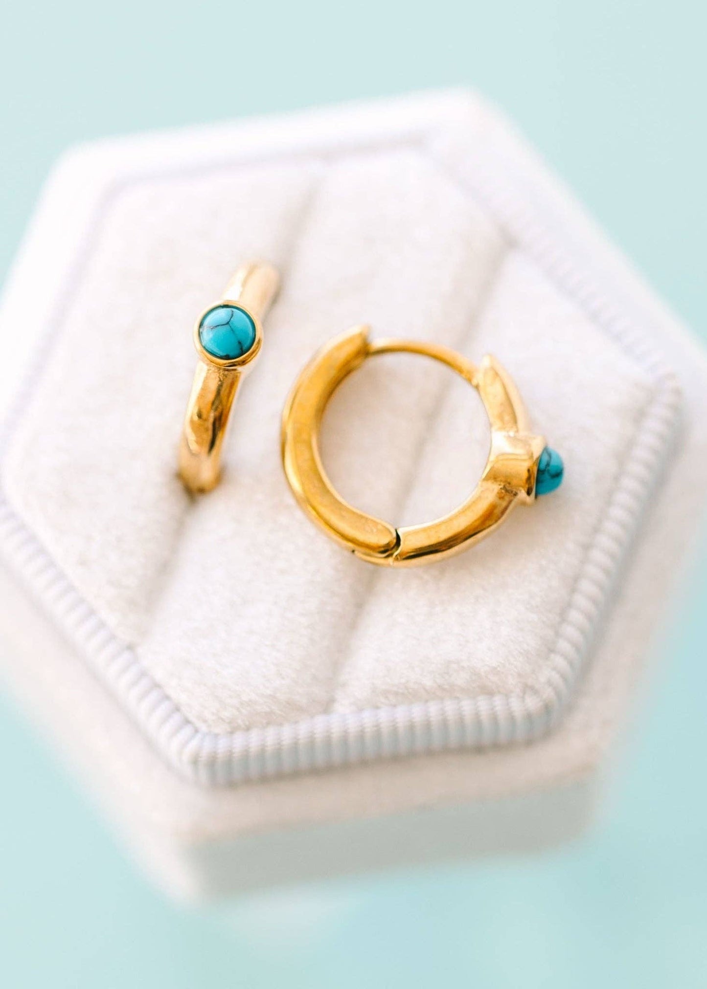 Pierced Co - Turquoise Huggies