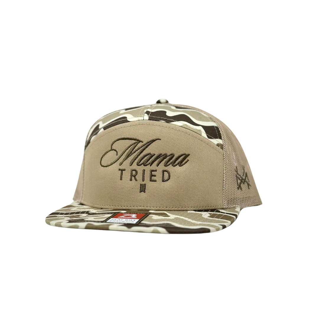 The Mad Hatter Co - MHC Mama Tried Ultra Trucker Hat: 6006 White/ Blue Rope