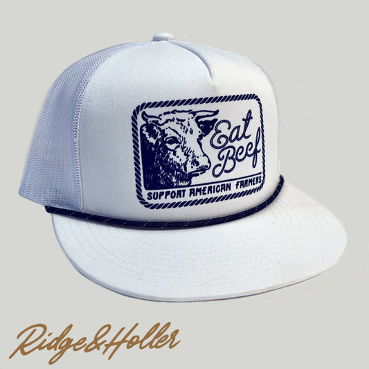 Ridge&Holler - Eat Beef white/navy