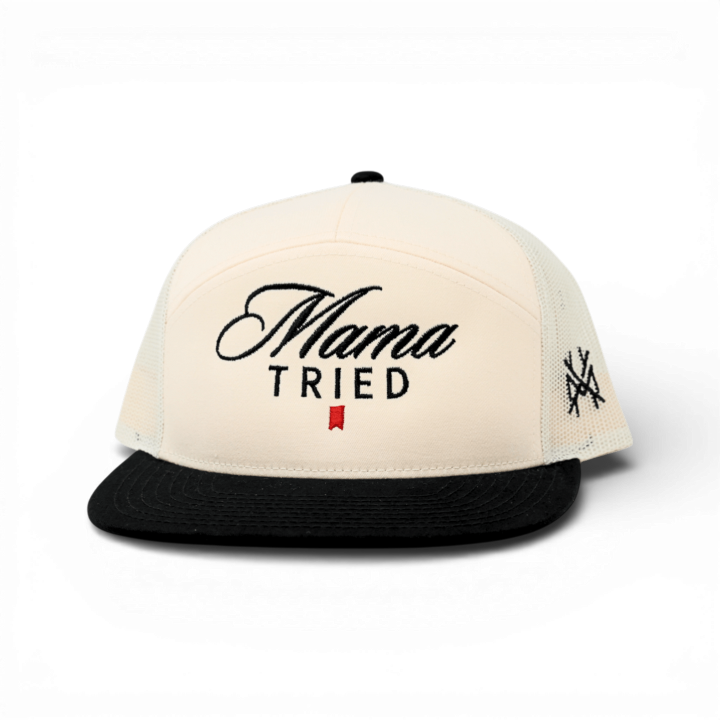 The Mad Hatter Co - Mama Tried Ultra Trucker Hat: Trucker Black/White