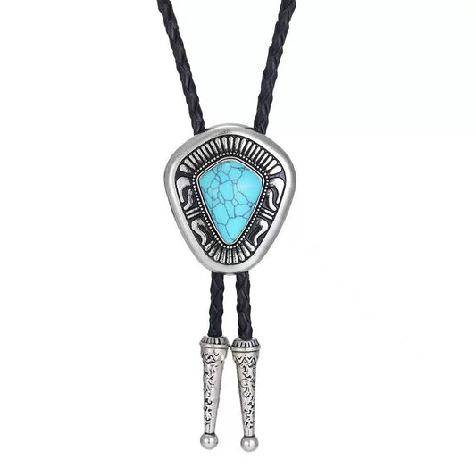 SimpleNGreat - Western Cowboy TRIANGLE TURQUOISE Bolo Tie