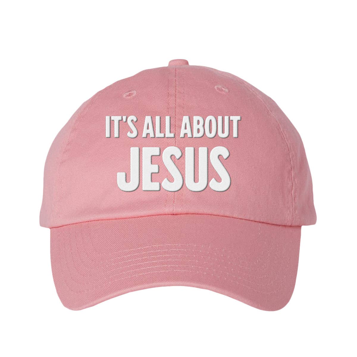God And Glory Gifts - It's All About Jesus Charlie Kirk Embroidered Dad Hat: Red