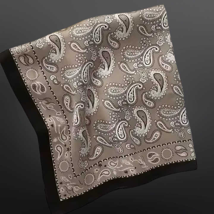 Westrian International - Western Paisley Bandana Print Satin Scarf Wild Rag