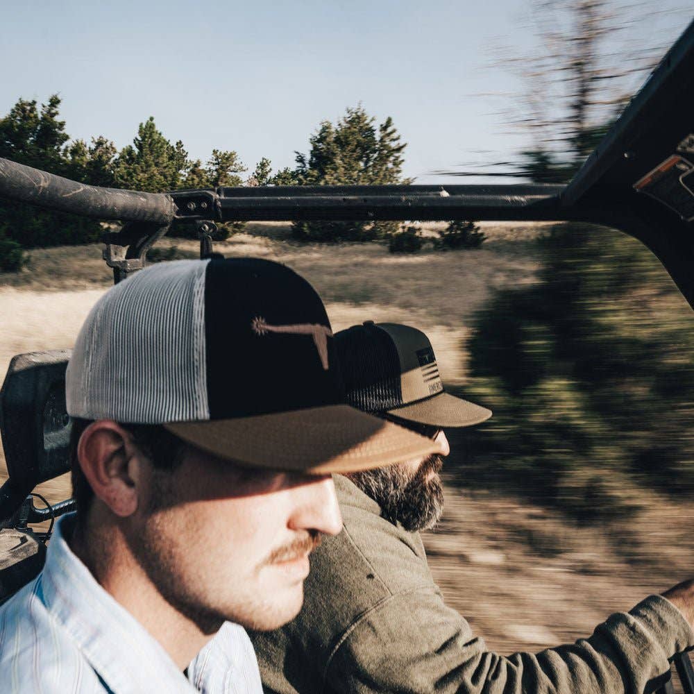 American Cattle Co - Bull Spurs Icon Hat: Black/Putty