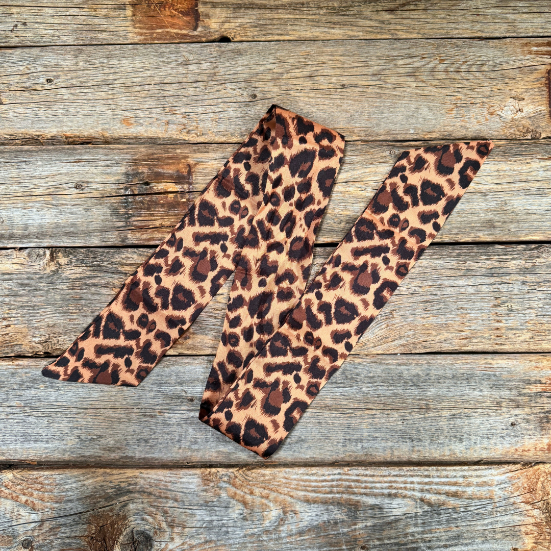 Rodeo Drive - Brown and Black Western Skinny Mini Wild Rag Scarf / Cowgirl Necktie #TW114