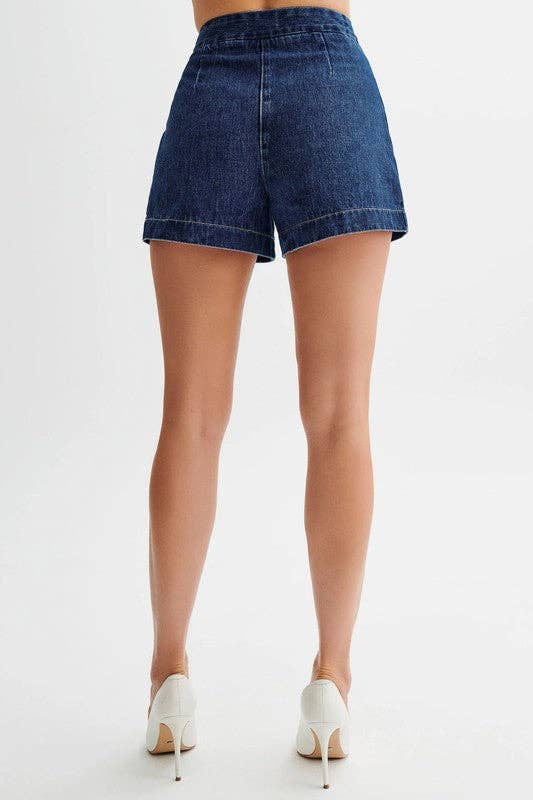 By Claude - WOMEN FASHION DENIM TWO PIECE SET: Navy / S