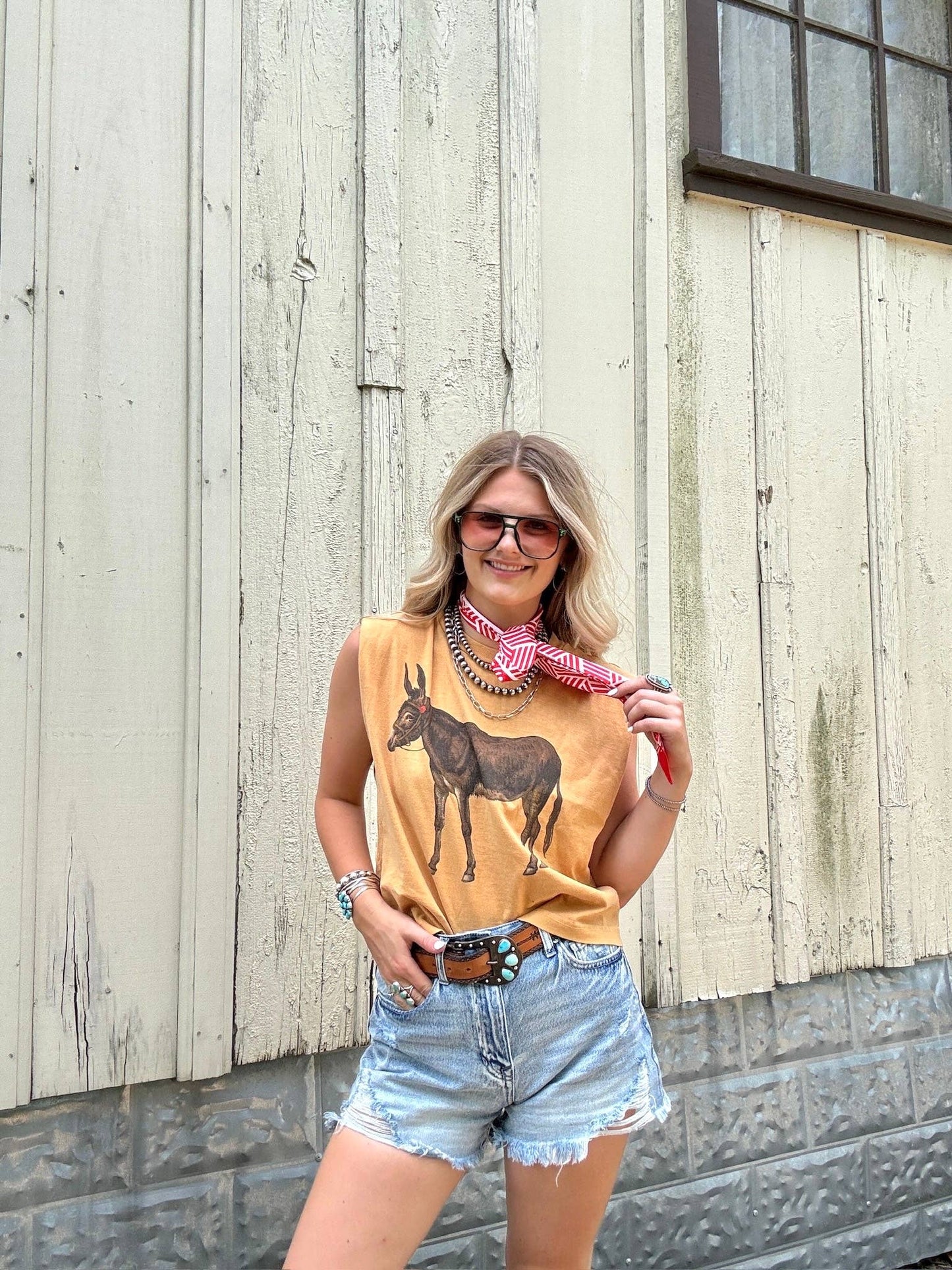Hank & Scoot - Vintage Donkey Boxy Tank: S