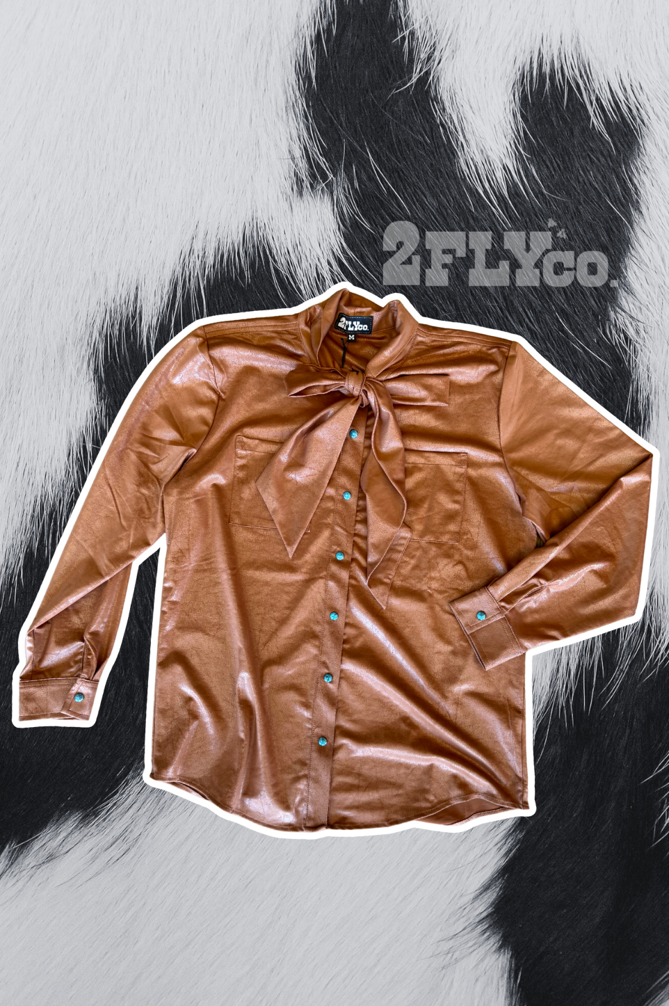 2 Fly Co - LEATHER OUTLAW TOP *SADDLE: 2X