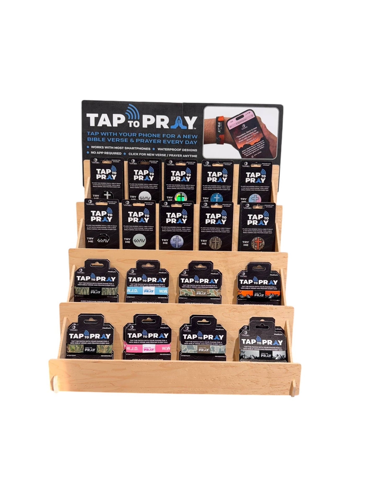 Versible - Tap To Pray™ Wristbands - River Rock Camo Classic & Sage: X-Large / River Rock Camo Class / Sage