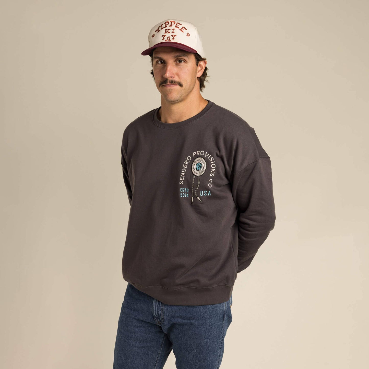 Sendero Provisions Company - Yippee Ki Yay Hat: Cream/Brown