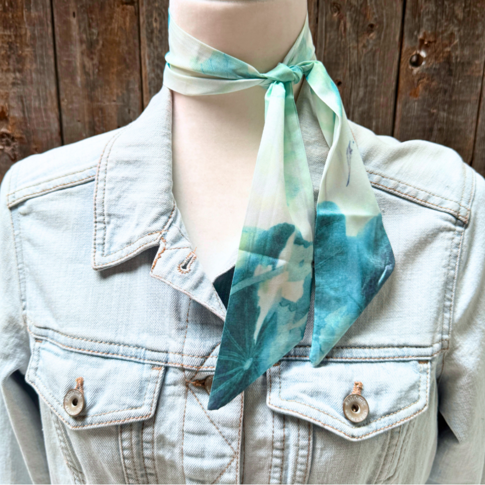 Rodeo Drive - Green Western Skinny Mini Wild Rag Scarf / Cowgirl Necktie #TW135