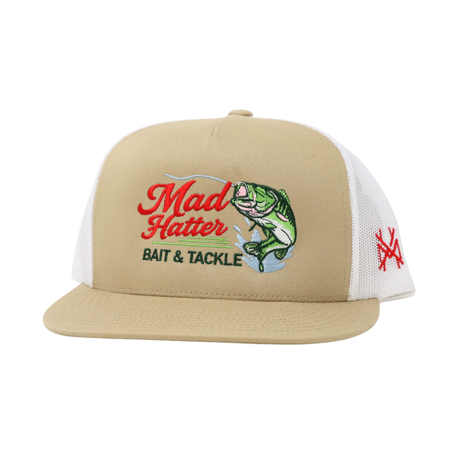 The Mad Hatter Co - Bait & Tackle Fishing Trucker Hat: Trucker Harvest Camo/ Natural