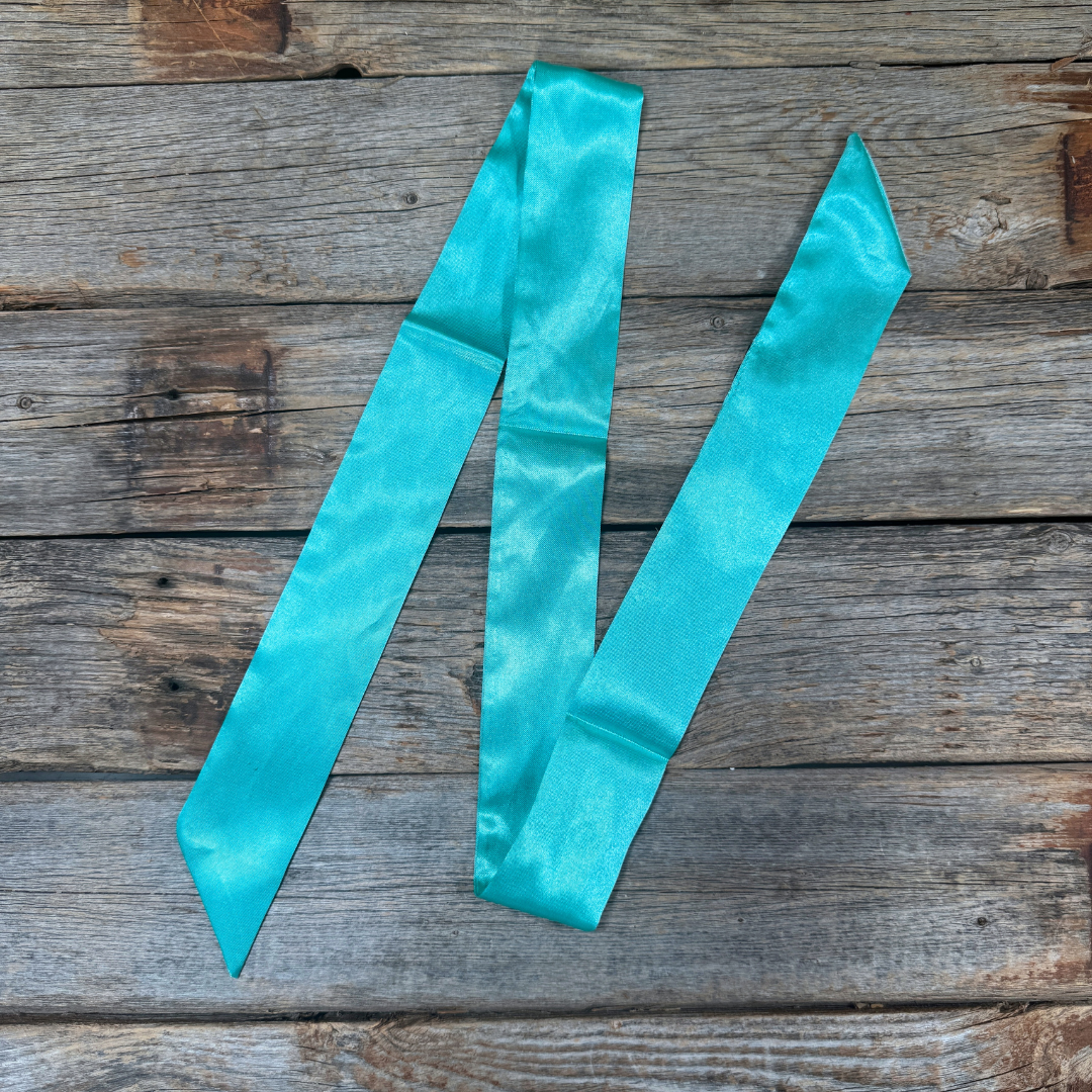 Rodeo Drive - Turquoise  Western Skinny Mini Wild Rag Scarf / Cowgirl Necktie #TW301