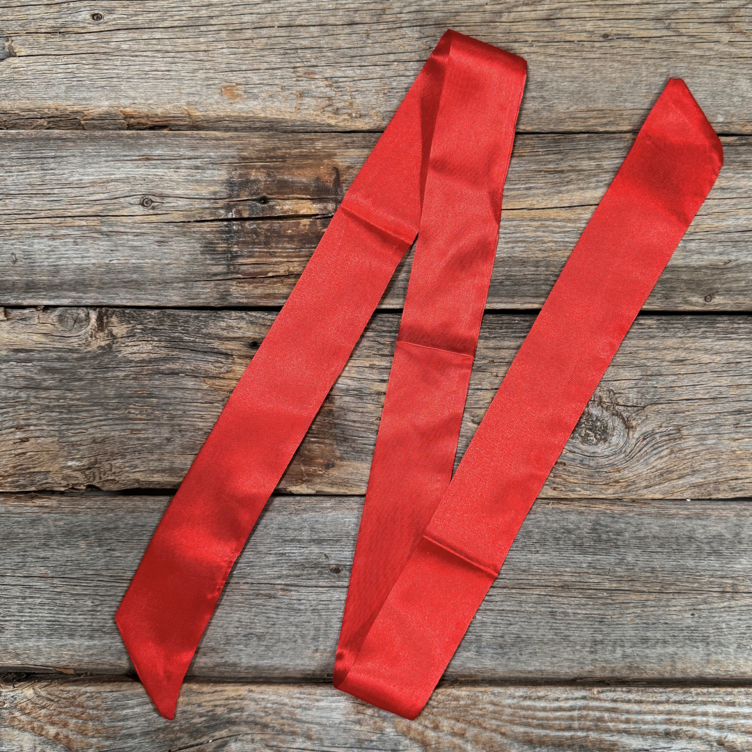 Rodeo Drive - Electric Red Western Skinny Mini Wild Rag Scarf / Cowgirl Necktie #TW306