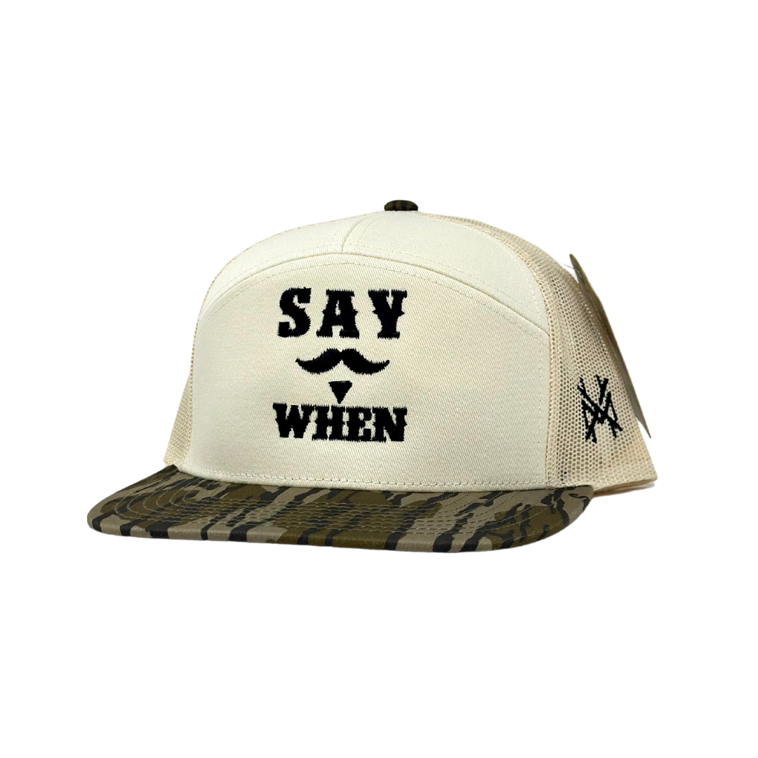 The Mad Hatter Co - MHC Say When Trucker Hat: Brown/White Yupoong