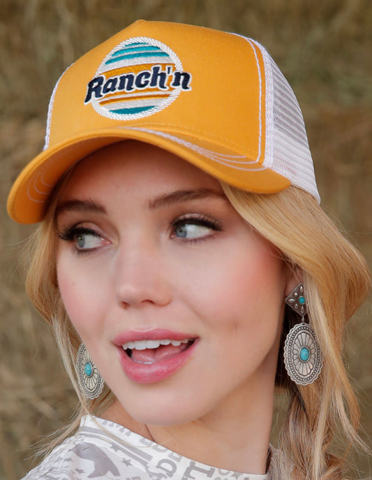 CINCH WOMENS TRUCKER CAP IN YELLOW