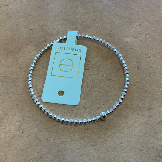 E NEWTON CLASSIC STERLING 3MM BEAD BANGLE