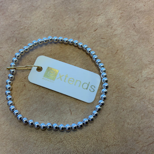 E NEWTON EXTENDS CLASSIC STERLING 4 MM BEAD BRACELET