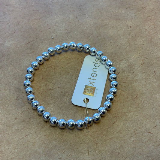 E NEWTON EXTENDS CLASSIC STERLING 6 MM BEAD BRACELET