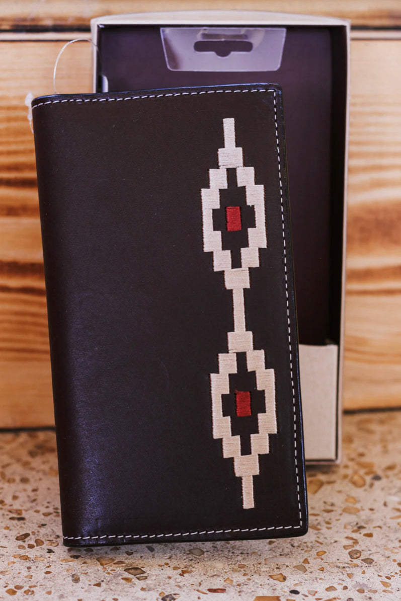 M&F 3D RODEO WALLET WITH AZTEC STITCHING