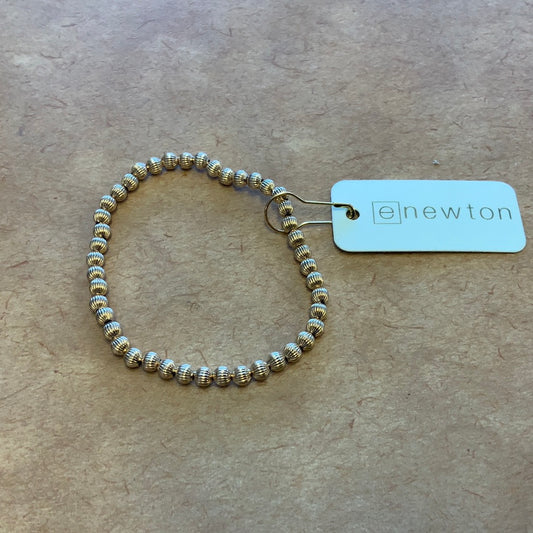 E NEWTON DIGNITY GOLD 4 MM BEAD BRACELET