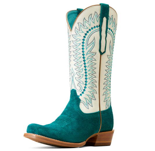 ARIAT WOMENS DERBY MONROE ANCIENT TURQUOISE ROUGHOUT