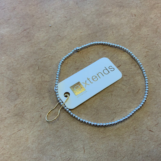 E NEWTON EXTENDS CLASSIC STERLING 2 MM BEAD BRACELET