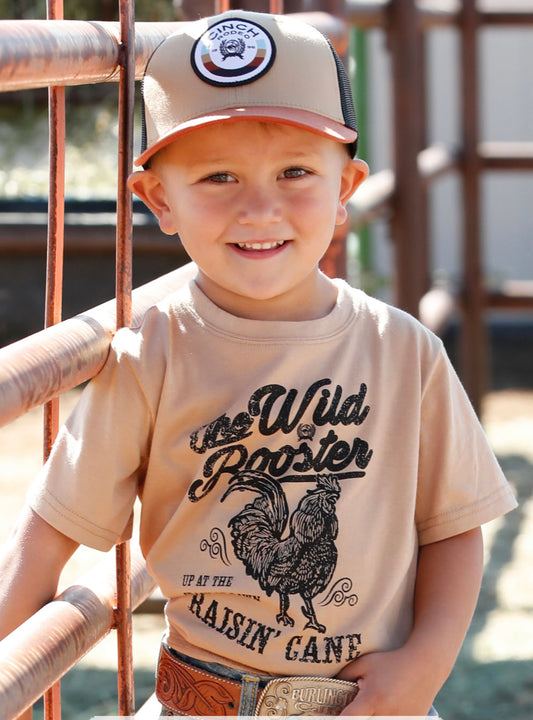 CINCH BOYS SHORT SLEEVE WILD ROOSTER TEE