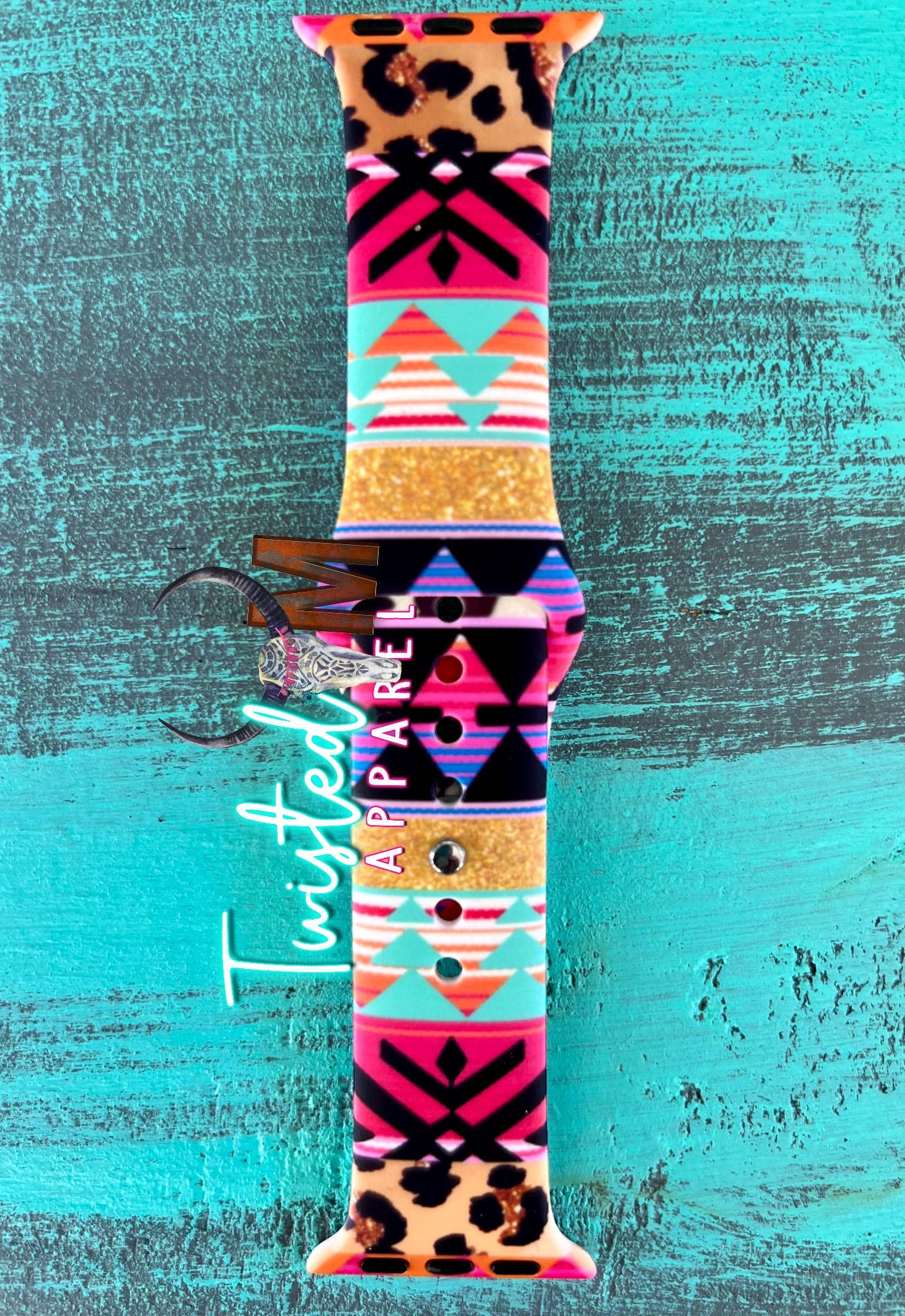 Twisted M, LLC - Watch Band 2-Colorful Aztec
