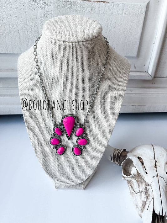 Boho Ranch Shop - Squash Blossom Necklace Western Pendant Necklace