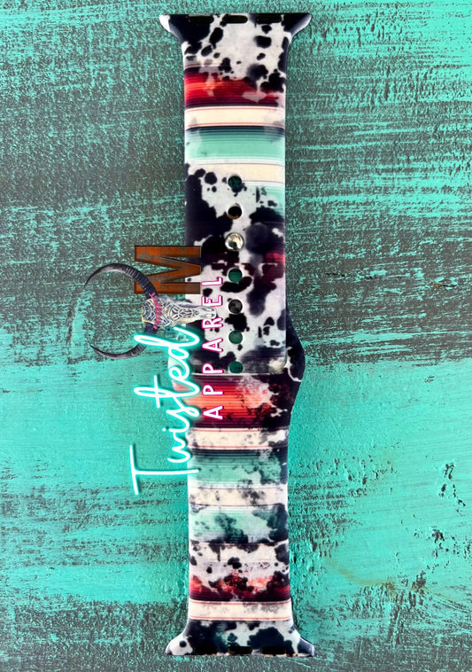 Twisted M, LLC - Watch Band 3-Serape Cow