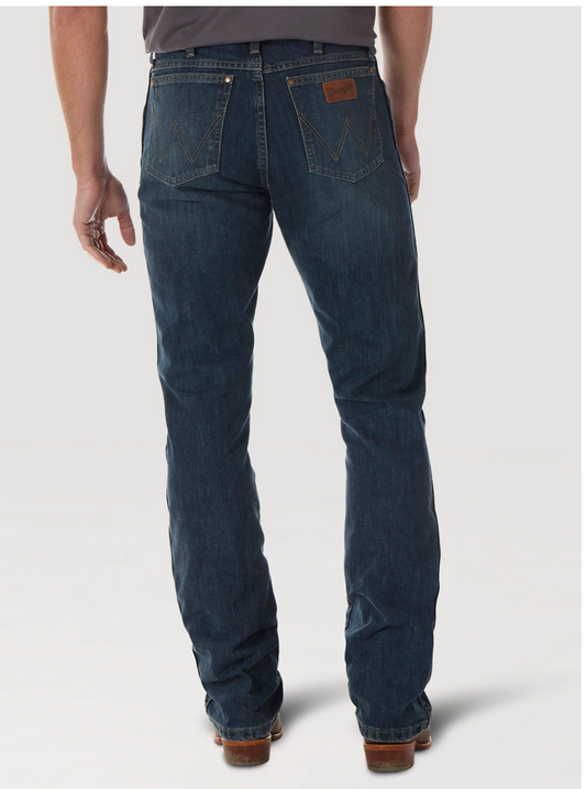WRANGLER RETRO MENS PREMIUM PATCH SLIM BOOT 1077MWZRW