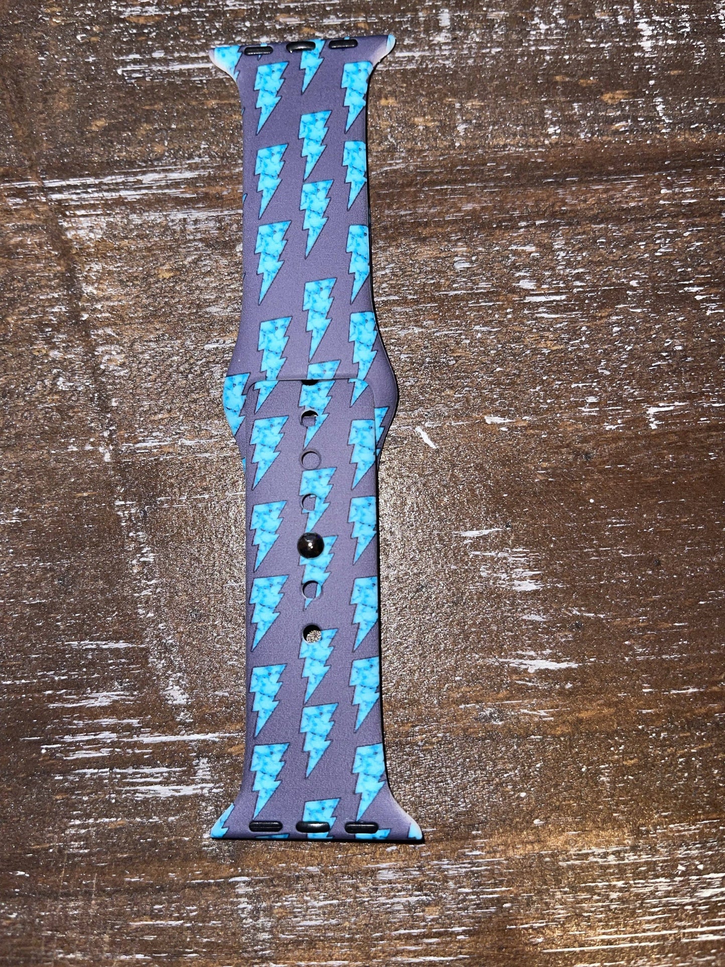 Turquoise bolts silicone watch bands
