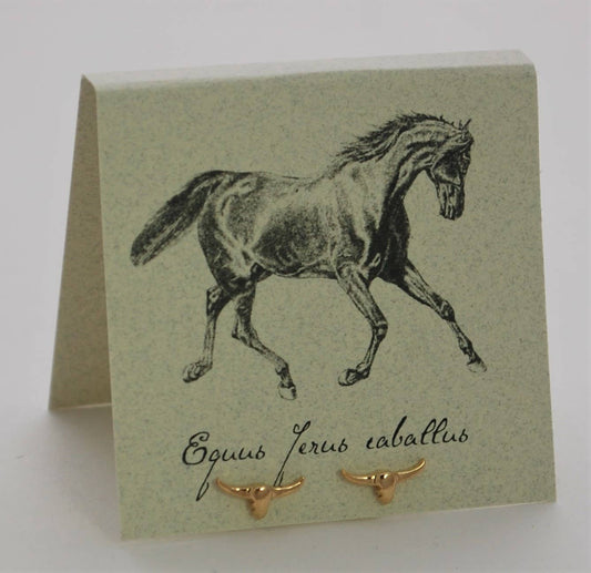 Semaki & Bird - Longhorn Stud Earrings - gold Natural History