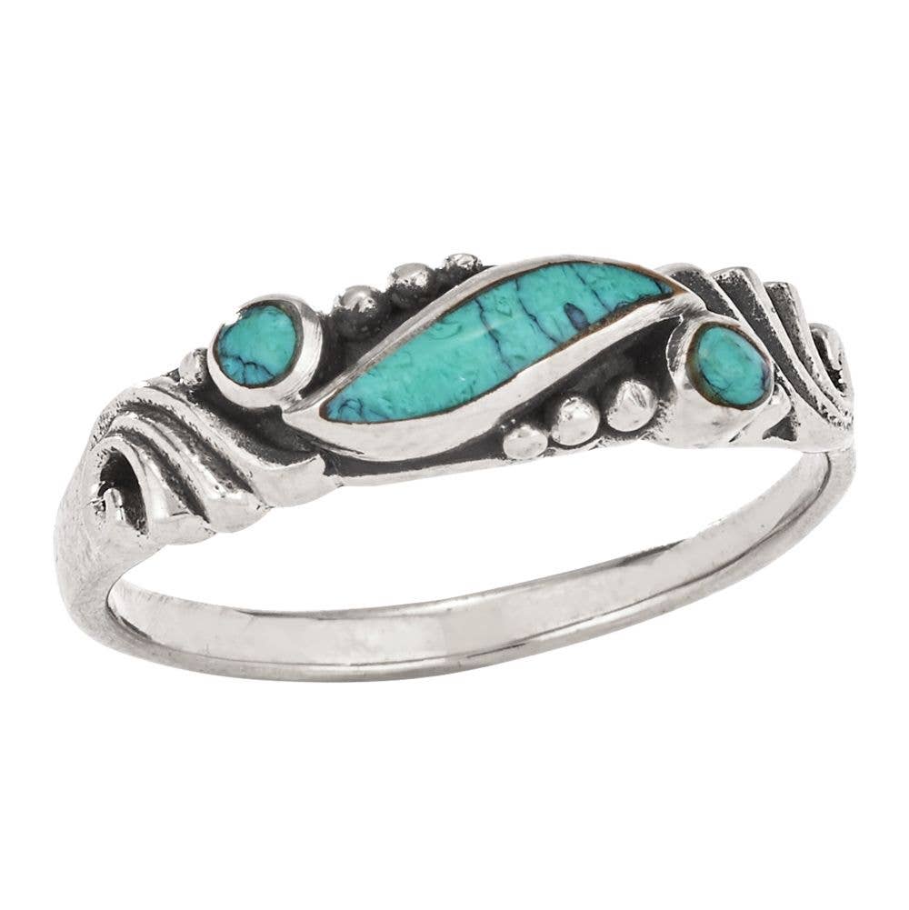 New Wave Turquoise Sterling Silver Ring