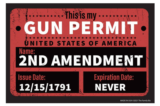 Patriot's Cave - Gun Permit 6x4 Rectangle Magnet
