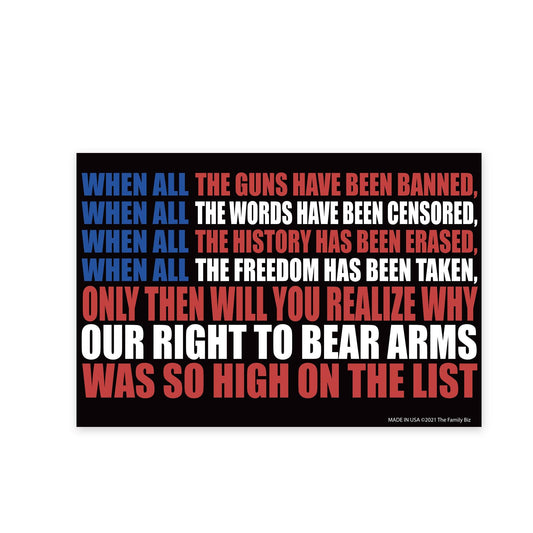Patriot's Cave - When All the Guns Have Been Banned Flag 6x4 Rectangle Magnet
