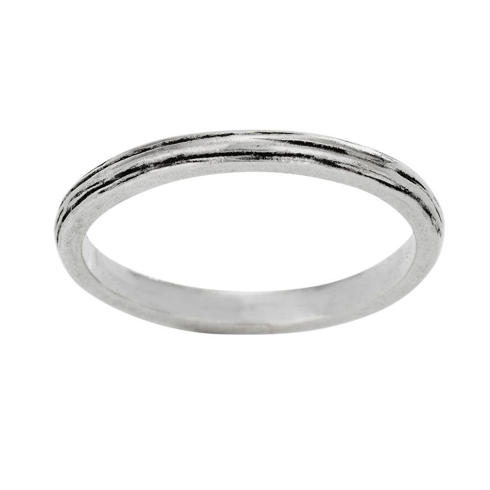 Tiger Mountain Jewelry - Grooved Sterling Silver Ring