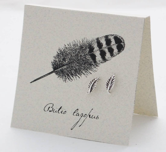 Semaki & Bird - Feather Stud Earrings sterling silver Natural History