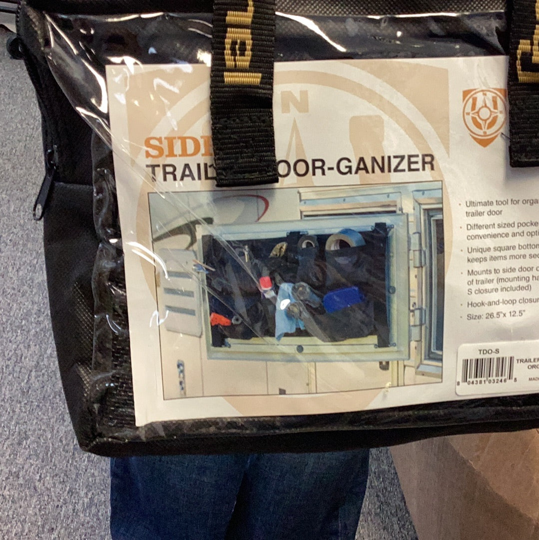 Side trailer door organizer