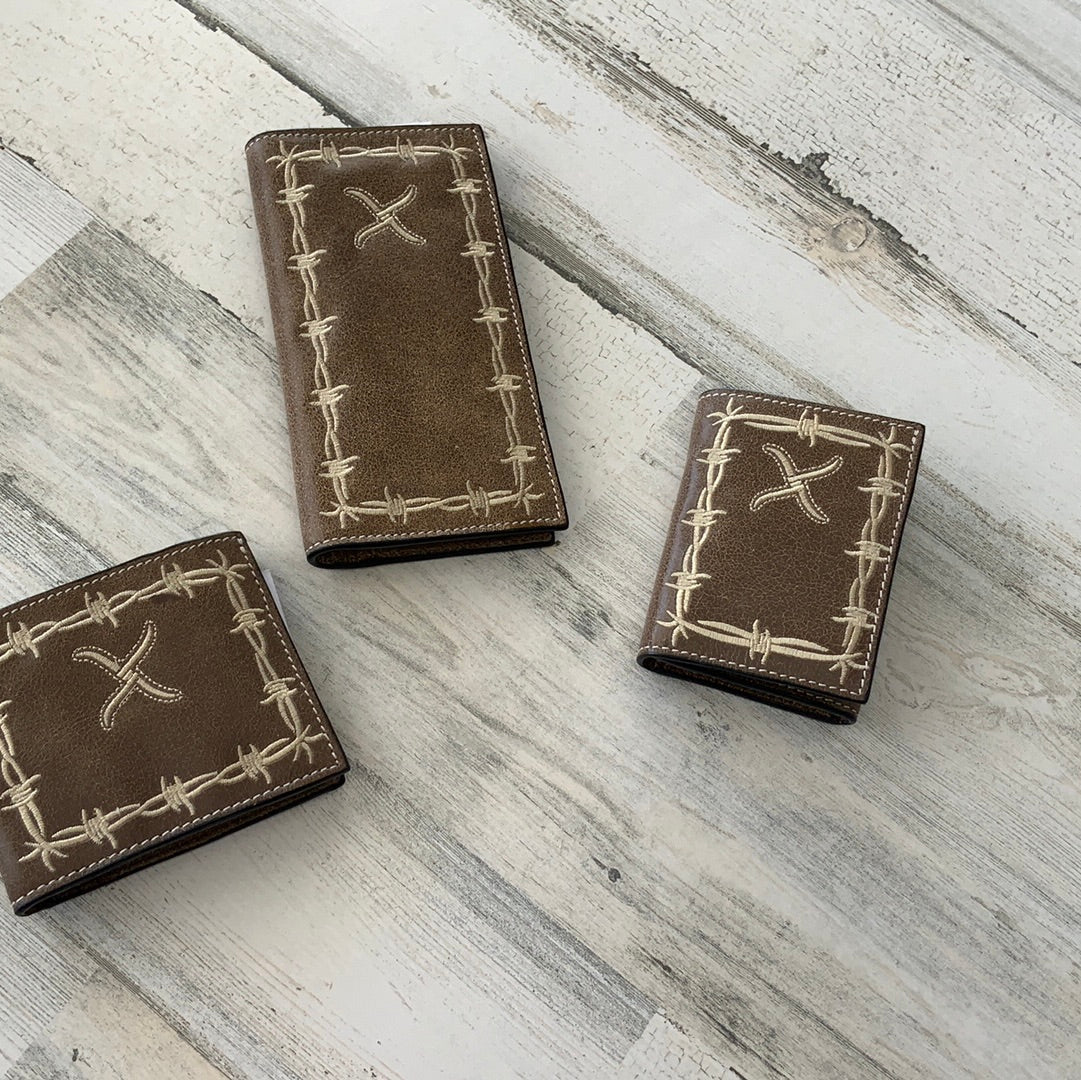 TWISTED X CRACKLE LEATHER WITH EMBROIDERY XRC-14 WALLETS