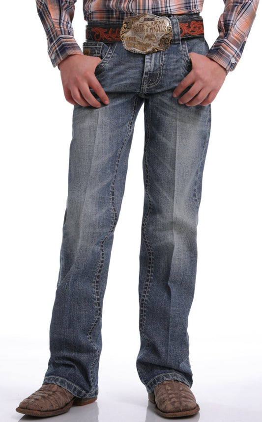CINCH BOYS SLIM FIT MID RISE BOOT CUT LEG