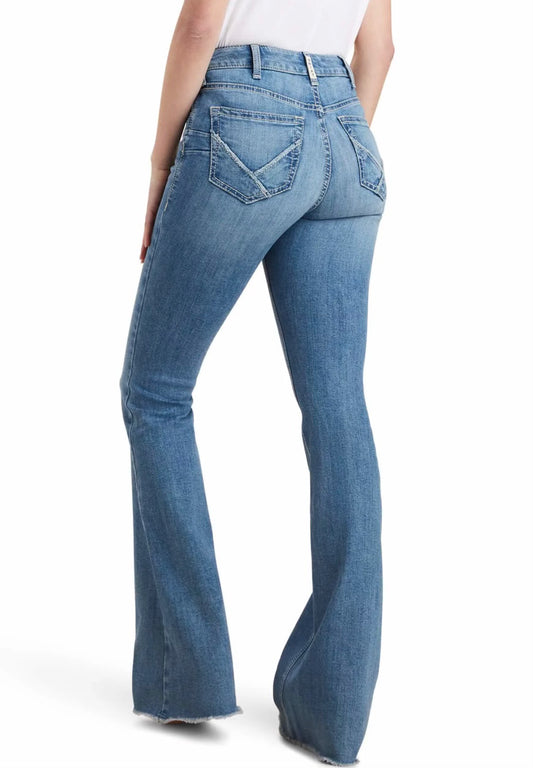 ARIAT WOMENS R.E.A.L. HIGH RISE ANNIE FLARE JEAN OAKLAND