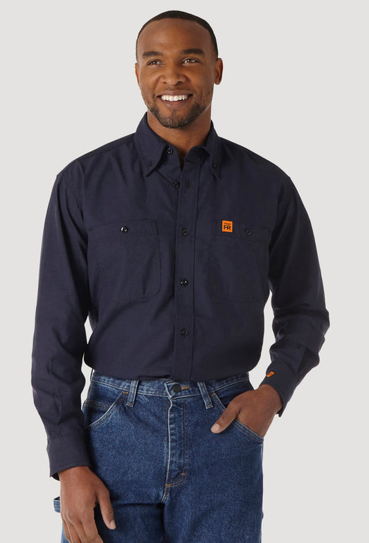 WRANGLER RIGGS WORKWEAR FR SOLID WORK SHIRT