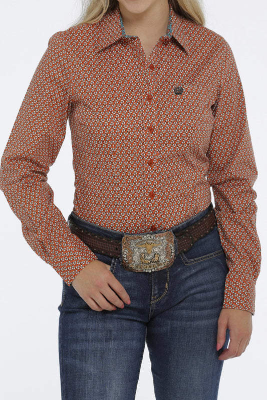 CINCH WOMENS LONG SLEEVE BUTTON DOWN WESTERN SHIRT