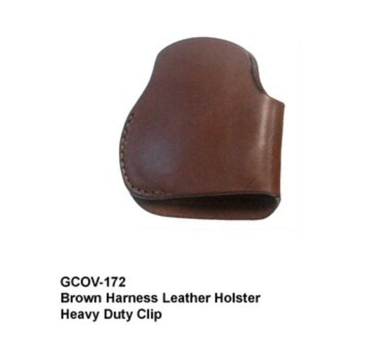 WESTERN FASHION BROWN HARNESS LEATHER HOLSTER WITH HEAVEY DUTY CLIP GCOV-172