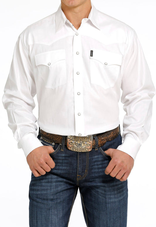 CINCH MENS CLASSIC COWBOY WHITE BUTTON UP