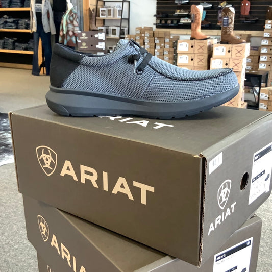 ARIAT MENS HILO STRETCH LACE SMOKE/BLACK