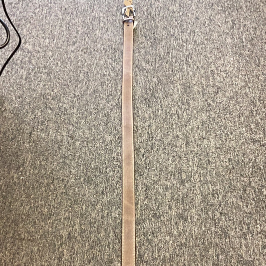 Distressed bomber leather belt