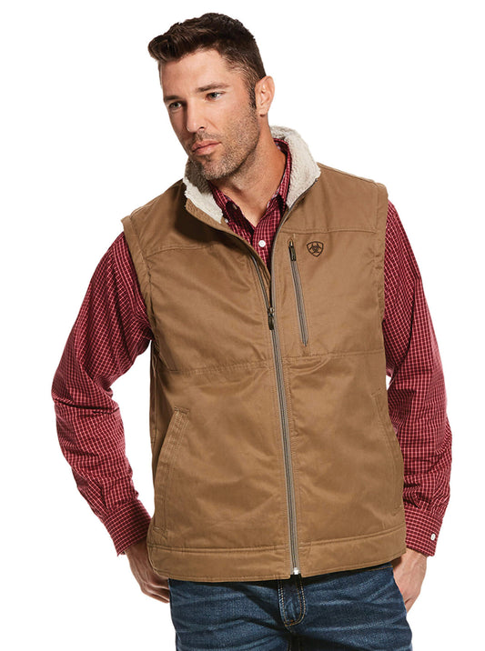 ARIAT MENS GRIZZLY CANVAS VEST COLOR CUB